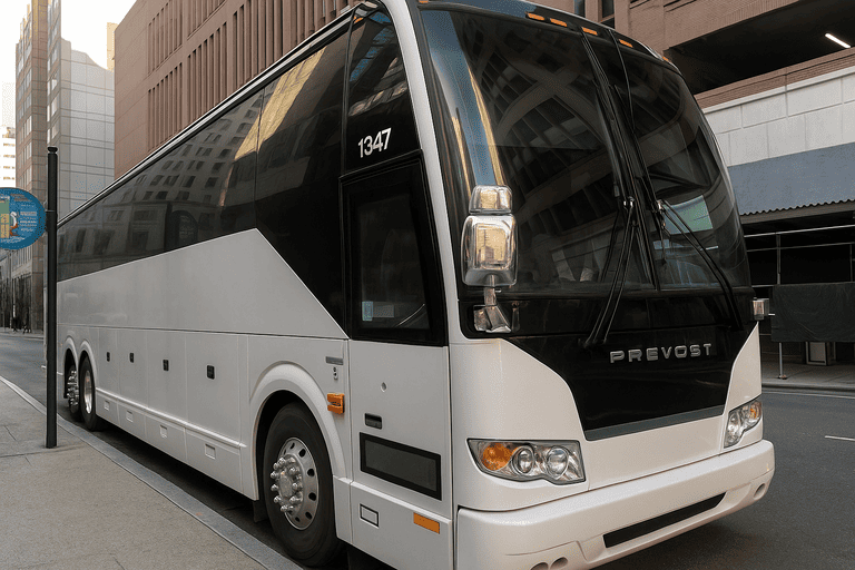 a Charter Bus Rental Tempe coach bus